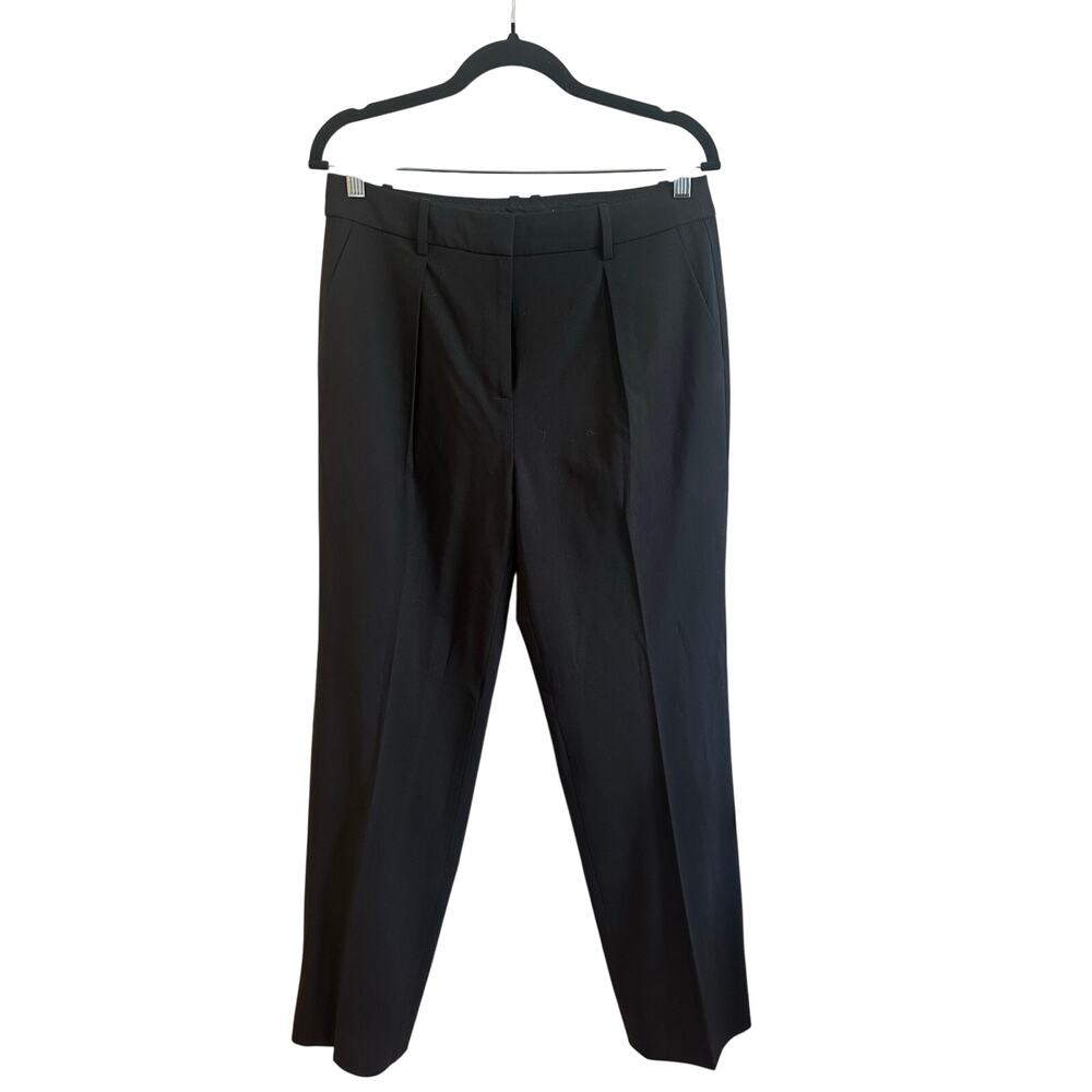 J.Crew NWT Black Pleated Trousers Tollegno 1900 Italy Sz 6  Straight Dress Pants